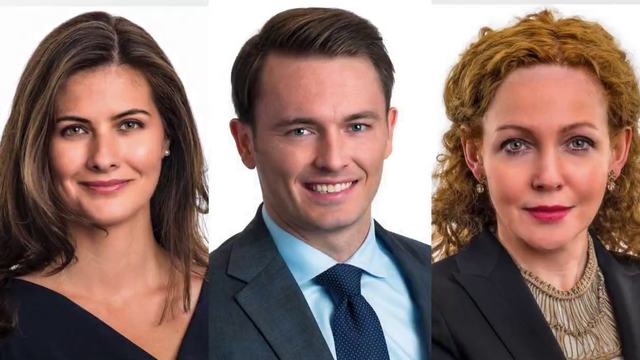 Three professional headshots side by side, from the Real Estate and Headshot reel